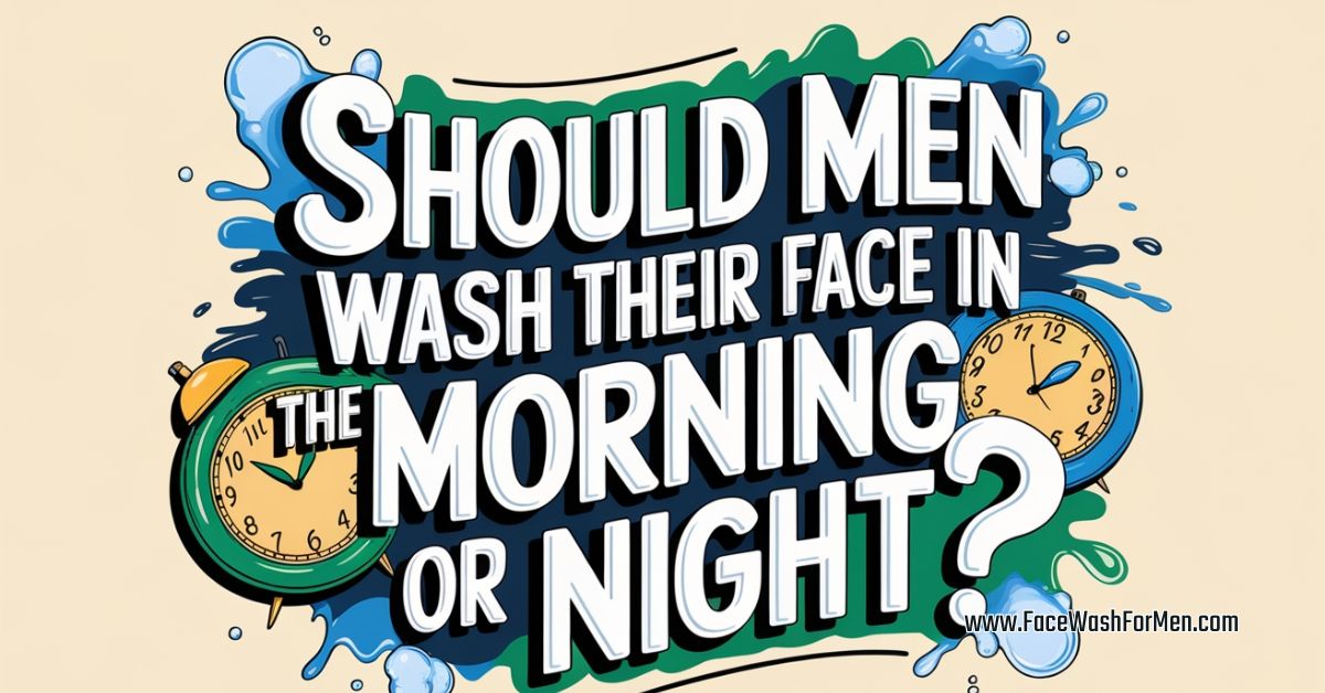 Should Men Wash Their Face in the Morning or Night?